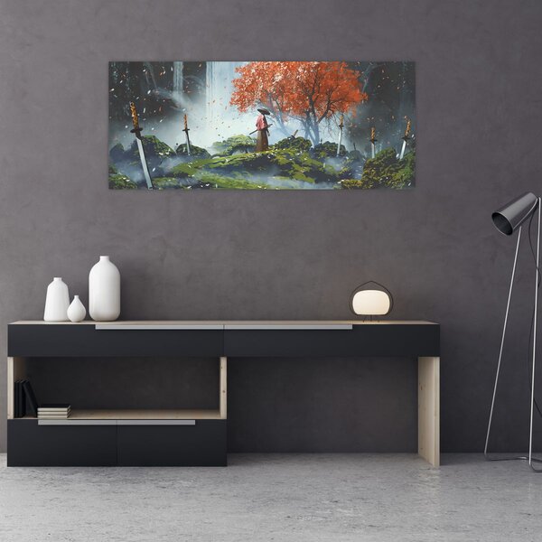 Kép - A kardok kertjének illusztrációja (120x50 cm)