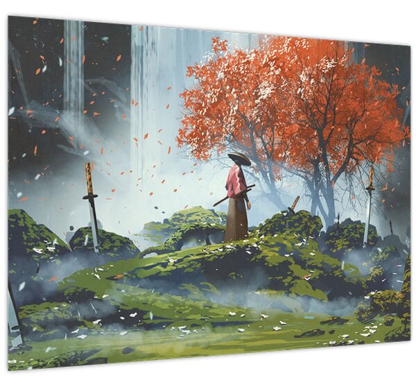 Kép - A kardok kertjének illusztrációja (70x50 cm)