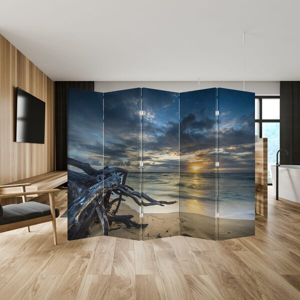 Paraván - Tenger naplementekor (210x170 cm)