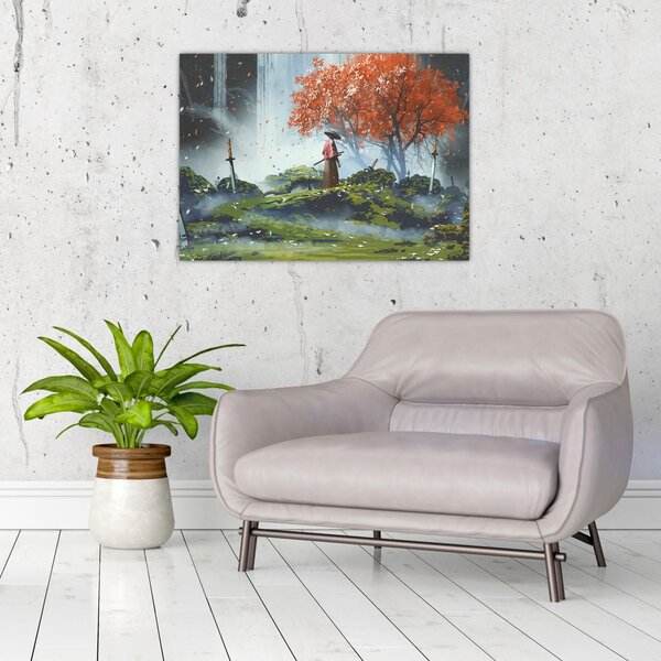 Kép - A kardok kertjének illusztrációja (70x50 cm)