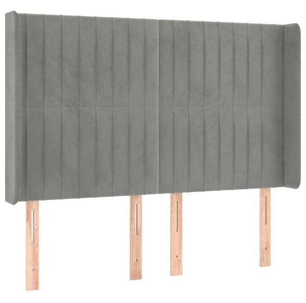 VidaXL LED-es Bársony Ágy - 140x200 cm