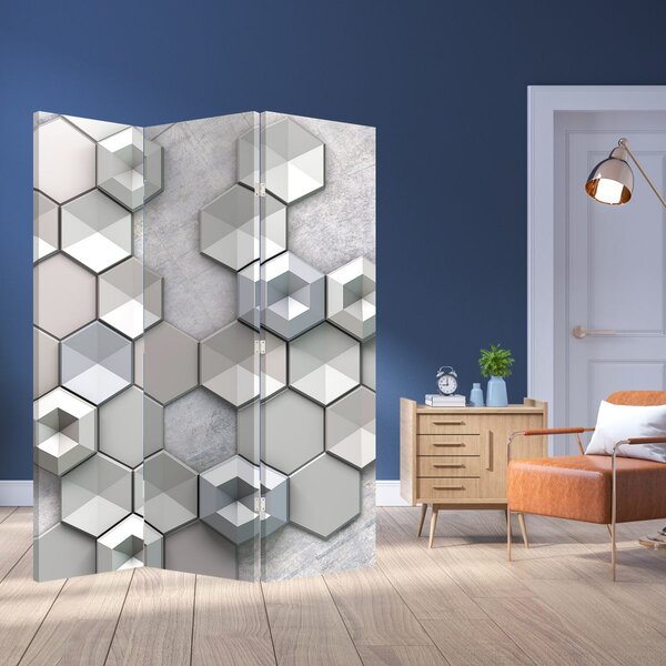 Paraván - 3D absztrakció (126x170 cm)