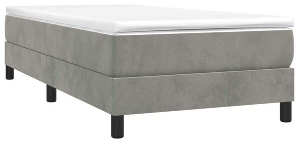 Bársony Ágy - Rugós Matraccal - 90x200 cm