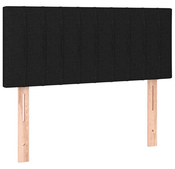 VidaXL Fekete Szövet Ágy Matraccal - 120x200 cm