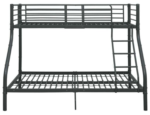 Vidaxl fém emeleteságy-keret 140 x 200 cm / 90 x 200 cm, fekete