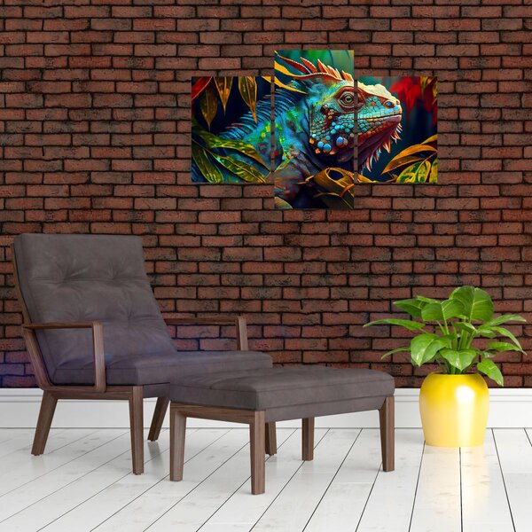 Kép - Színes leguán (90x60 cm)