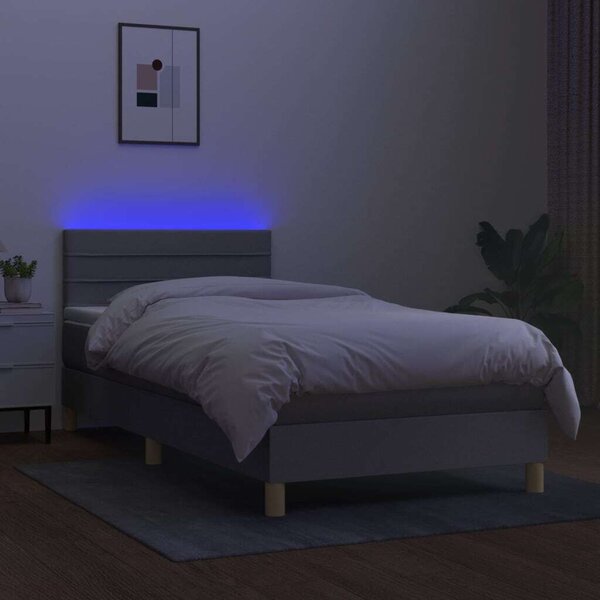 VidaXL LED-es Ágy - Rugós Matraccal - 80x200 cm
