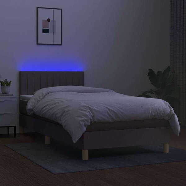LED-es Ágy - 100x200 cm - Tópszínű