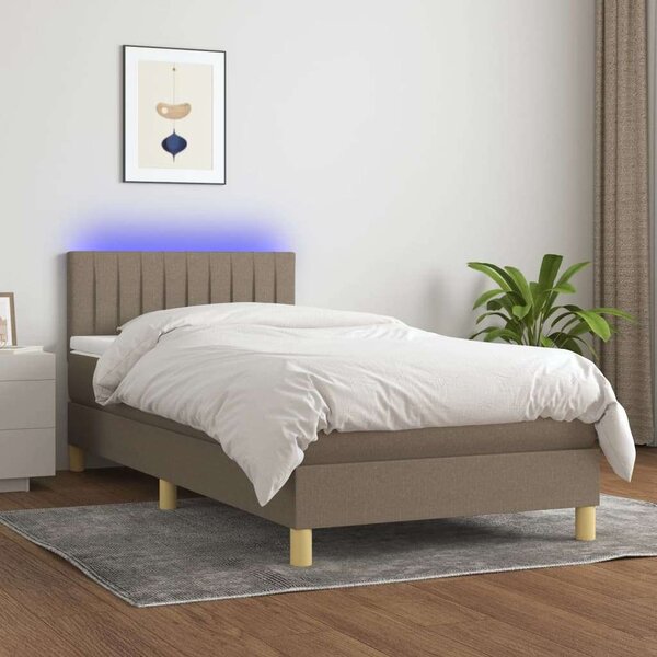 LED-es Ágy - 100x200 cm - Tópszínű