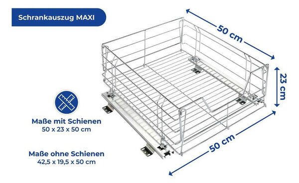 Slide rozsdamentes acél kihúzható polc - Maximex
