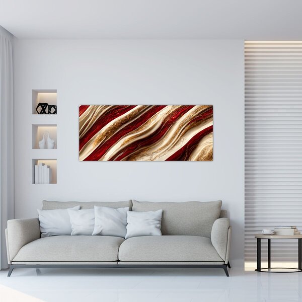 Kép - Arany - fehér textúra (120x50 cm)