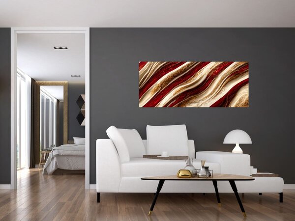 Kép - Arany - fehér textúra (120x50 cm)