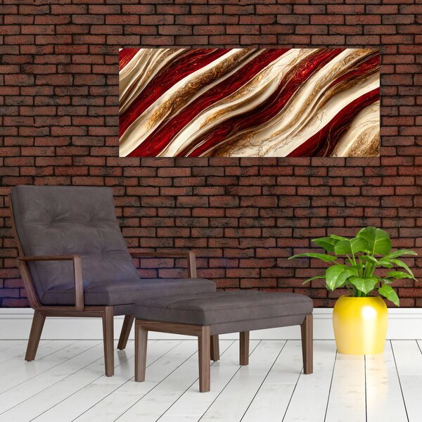 Kép - Arany - fehér textúra (120x50 cm)