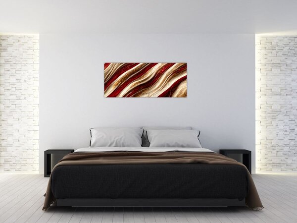Kép - Arany - fehér textúra (120x50 cm)