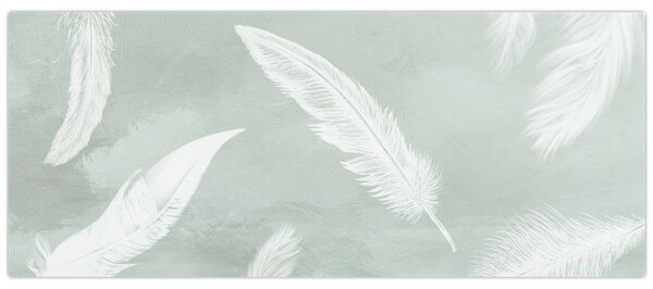 Kép - Fehér tollak (120x50 cm)