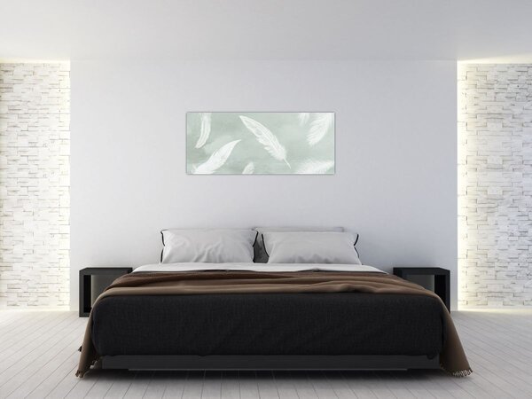 Kép - Fehér tollak (120x50 cm)