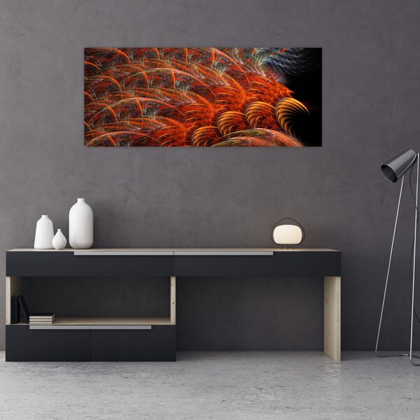 Kép - Absztrakt toll utánzat (120x50 cm)