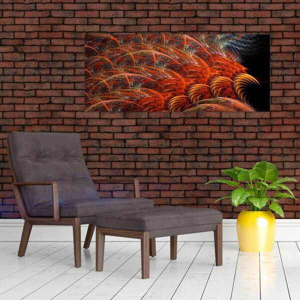 Kép - Absztrakt toll utánzat (120x50 cm)