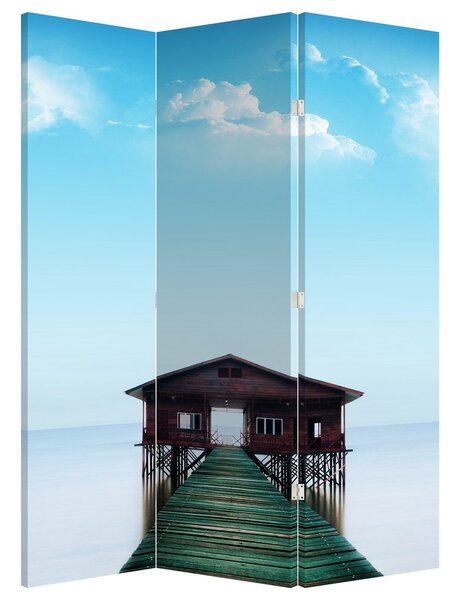 Paraván - Ház a tengeren (126x170 cm)