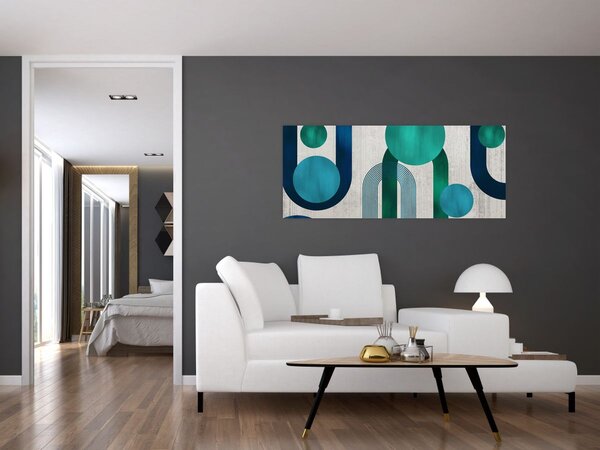 Kép - Vonalak és kör alakzatok (120x50 cm)