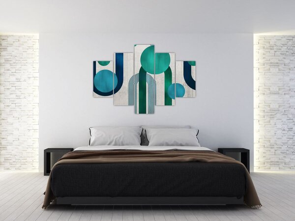 Kép - Vonalak és kör alakzatok (150x105 cm)