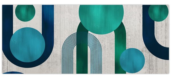 Kép - Vonalak és kör alakzatok (120x50 cm)