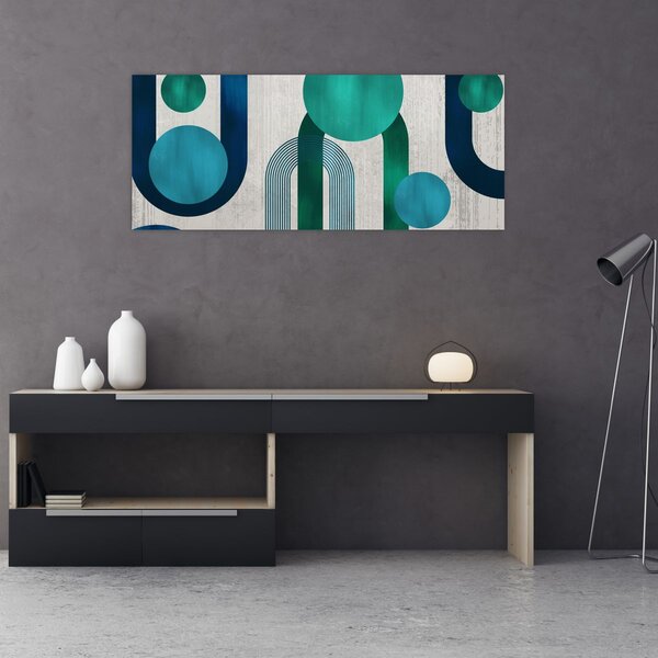 Kép - Vonalak és kör alakzatok (120x50 cm)