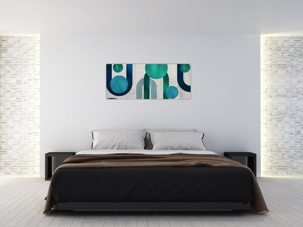 Kép - Vonalak és kör alakzatok (120x50 cm)