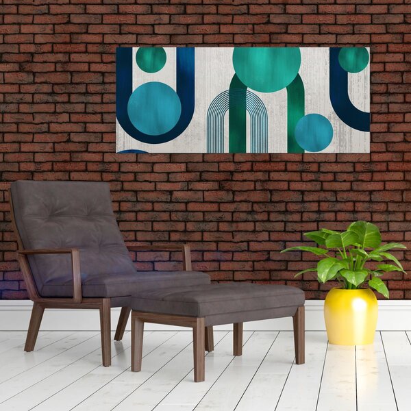 Kép - Vonalak és kör alakzatok (120x50 cm)