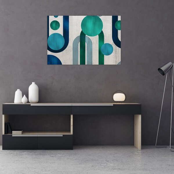 Kép - Vonalak és kör alakzatok (90x60 cm)