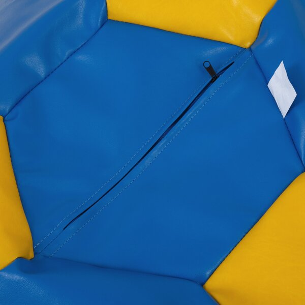 Mondo Ball babzsákfotel - műbőr - kék/sárga - 170 liter