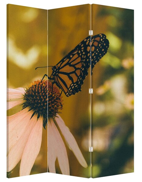 Paraván - Pillangó a virágon (126x170 cm)