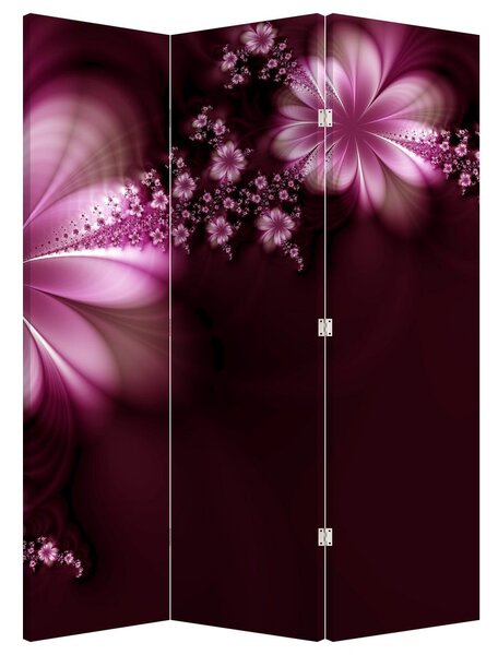 Paraván - Absztrakció - virágok (126x170 cm)
