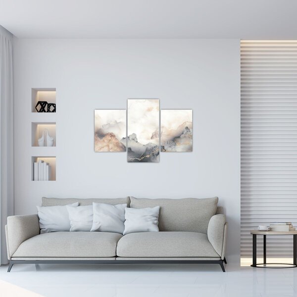Kép - Hegyi absztrakció márvány textúrával (90x60 cm)