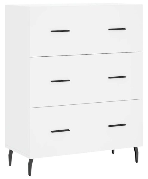 VidaXL Fehér 3 Fiókos Tálalószekrény - 69,5x34x90 cm