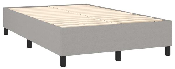 VidaXL világosszürke szövet rugós ágy matraccal 120 x 200 cm