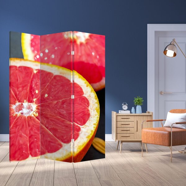 Paraván - Szeletelt grapefruit (126x170 cm)