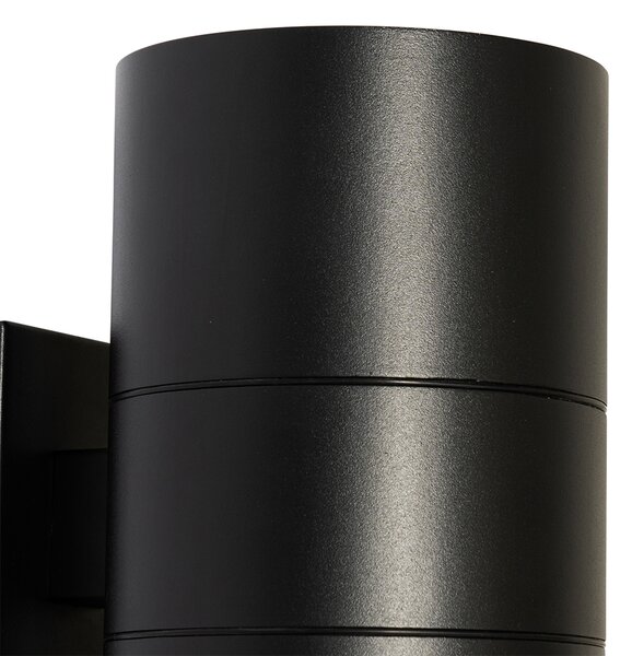 Modern kültéri fali lámpa fekete 2-lámpás AR111 IP44 - Duo