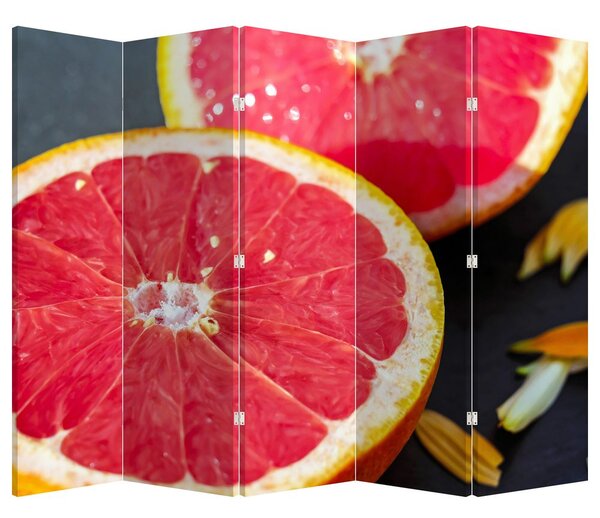 Paraván - Szeletelt grapefruit (210x170 cm)