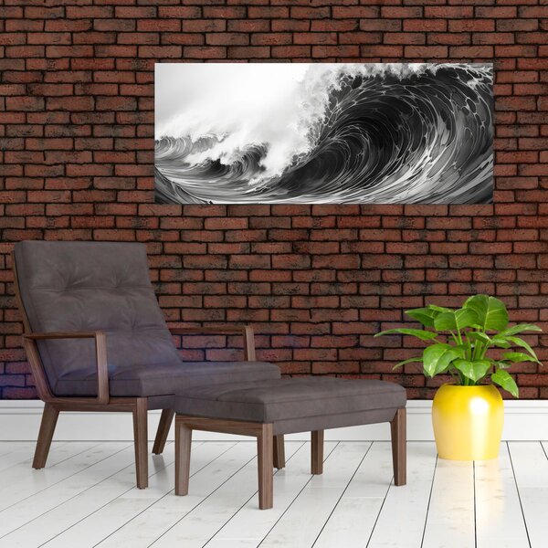 Kép - Hullámok festése (120x50 cm)