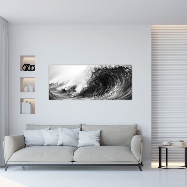 Kép - Hullámok festése (120x50 cm)