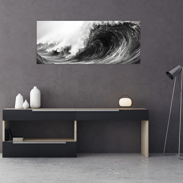 Kép - Hullámok festése (120x50 cm)