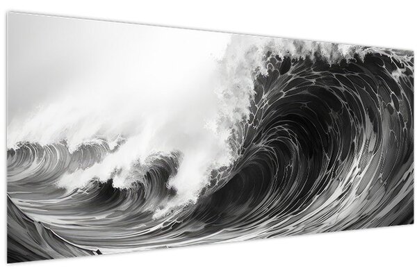 Kép - Hullámok festése (120x50 cm)