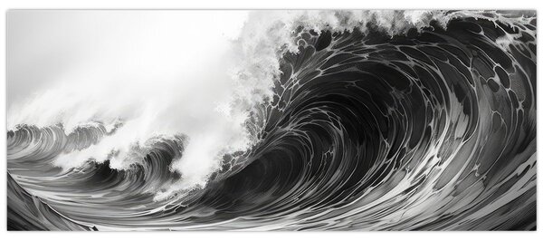 Kép - Hullámok festése (120x50 cm)