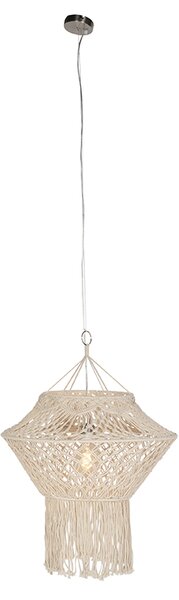 Rusztikus lógólámpa makramé 90 cm - String