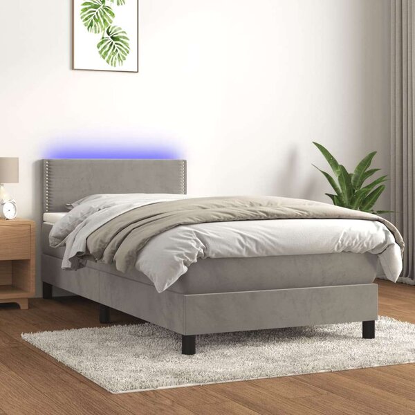 Bársony Ágy 90x200 cm - LED Világítással
