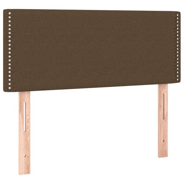 Barna szövet rugós és led-es ágy matraccal 120 x 200 cm