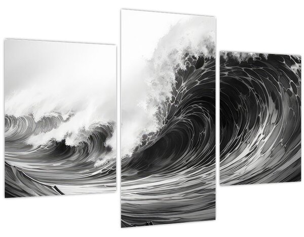 Kép - Hullámok festése (90x60 cm)