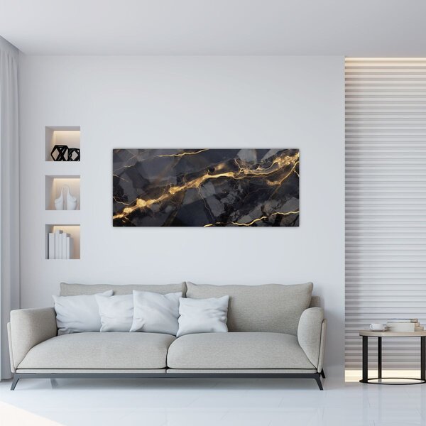 Kép - Fekete - arany dekoráció (120x50 cm)