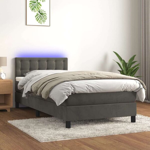 Bársony Ágy LED-del - 90x190 cm